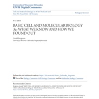 BASIC CELL AND MOLECULAR BIOLOGY<br />
3e: WHAT WE KNOW AND HOW WE<br />
FOUND OUT