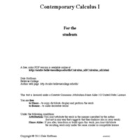 Contemporary Calculus