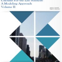 Calculus for The Life Sciences A Modeling Approach Volume II