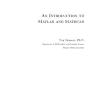 An Introduction to Matlab and Mathcad