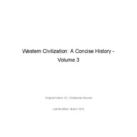 Western Civilization: A Concise History -<br />
Volume 3