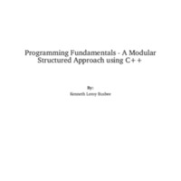 Programming Fundamentals - A Modular Structured Approach using C++